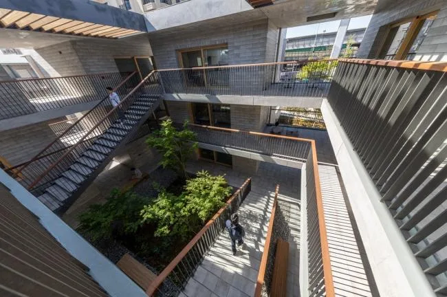 BIM Architecture | Deep Courtyard, Tranquil and Simple Home: Asahi Group Employee Dormitory KAEDE/Takenaka Corporation
