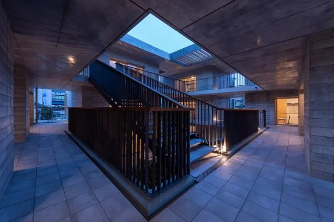 BIM Architecture | Deep Courtyard, Tranquil and Simple Home: Asahi Group Employee Dormitory KAEDE/Takenaka Corporation