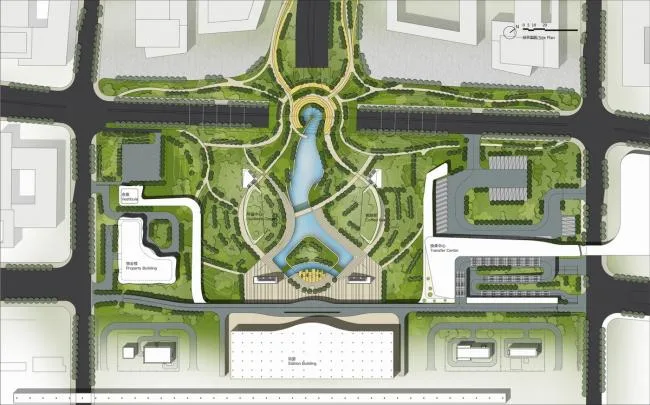 BIM Architecture | Reshaping the Mountains and Rivers of Fuchun with the Pen of Nature - Tonglu Station/Greentown Ten Dimensions of Hanghuang Railway