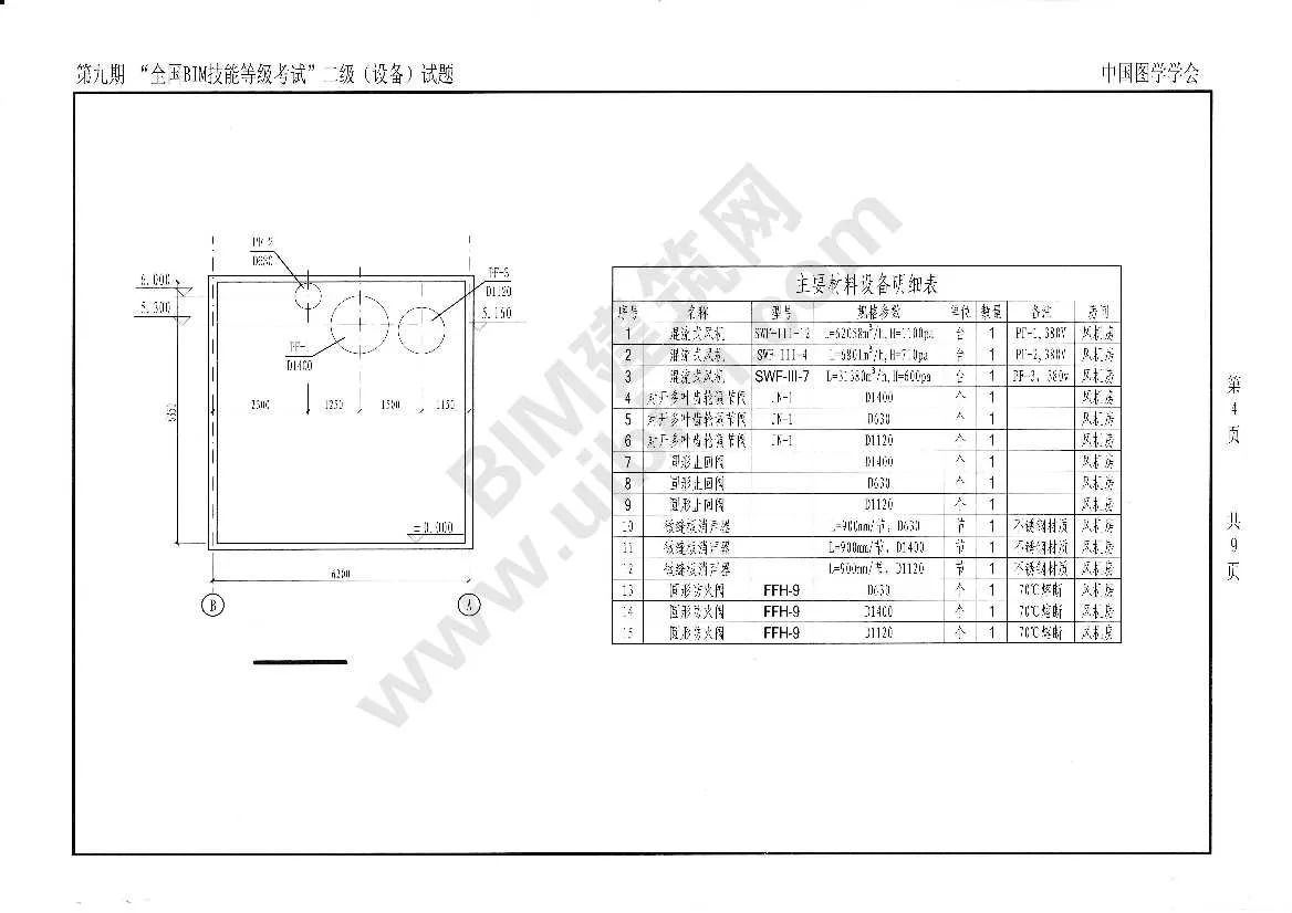 The 9th National BIM Skill Level Examination Level 2 Equipment Professional Test Question Download