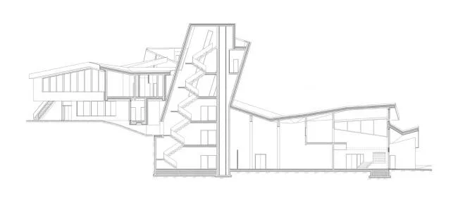 BIM Architecture | Nesting Triangular Grass Slope Top 'Small House' - East Latvia Creative Service Center/SAALS