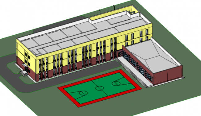 BIM Data and Revit Model: School BIM Project (.rvt)
