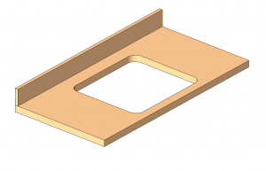 BIM Data: Revit Family Library – Dressing Table with Square Sink Open.rfa