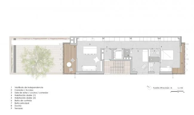 BIM Architecture | Light and Shadow Circulation Brings Warm Texture - Four Friends Apartment in Spain