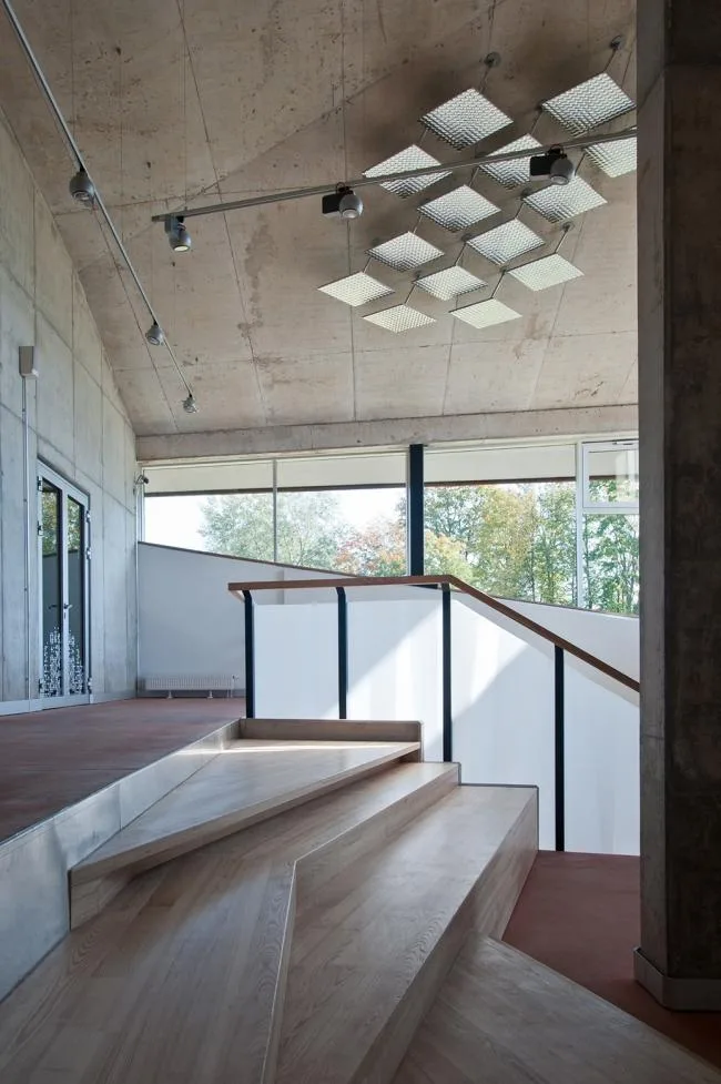 BIM Architecture | Nesting Triangular Grass Slope Top 'Small House' - East Latvia Creative Service Center/SAALS