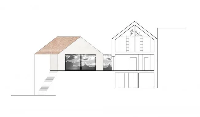 BIM Architecture | A playful white small house: Prague Vacation Home/Atelier 111 Architekti