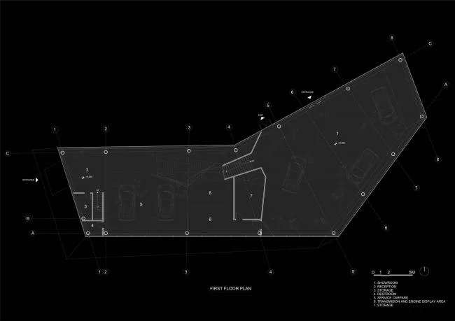 BIM Architecture | Misalignment and Twisting, Dynamic Tilt: China Lamborghini Exhibition Center/Puma Architectural Design Firm