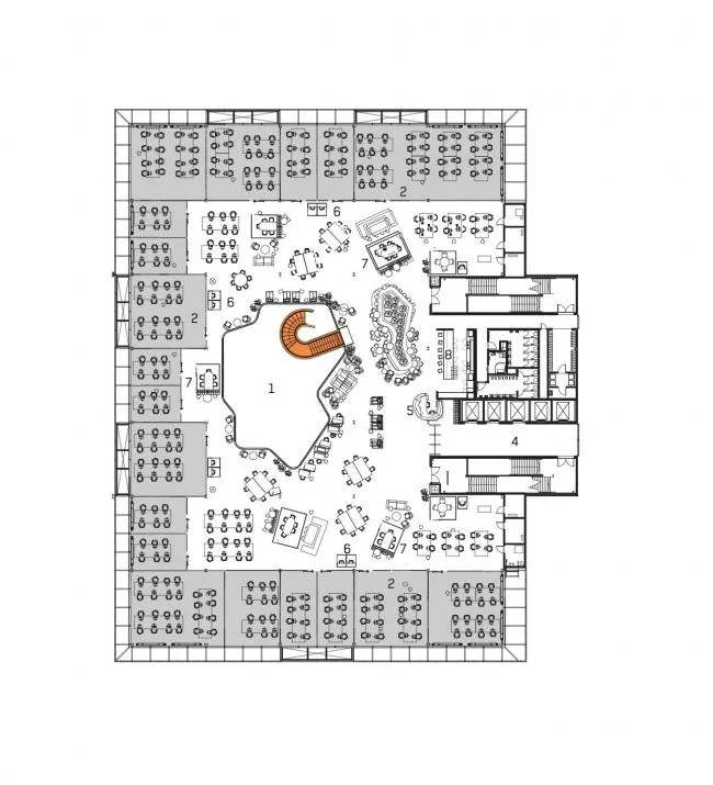 BIM Architecture | Interweaving and Free Flow of Curves: B: Hive Office Building/BVN+Jasmax