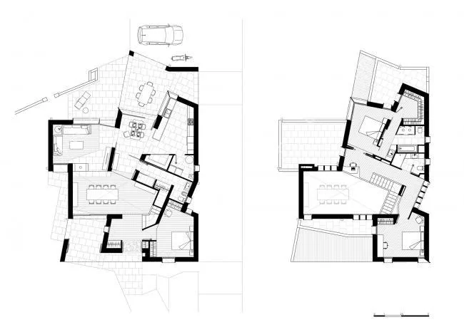BIM Architecture | Scattered Landscape Windows Outline Mountains and Wilderness Landscape Paintings: MM Residential/Salv à Ort í n Arquitectes