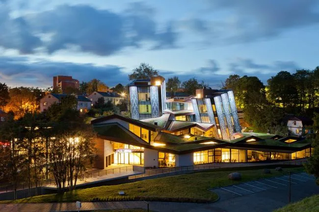 BIM Architecture | Nesting Triangular Grass Slope Top 'Small House' - East Latvia Creative Service Center/SAALS