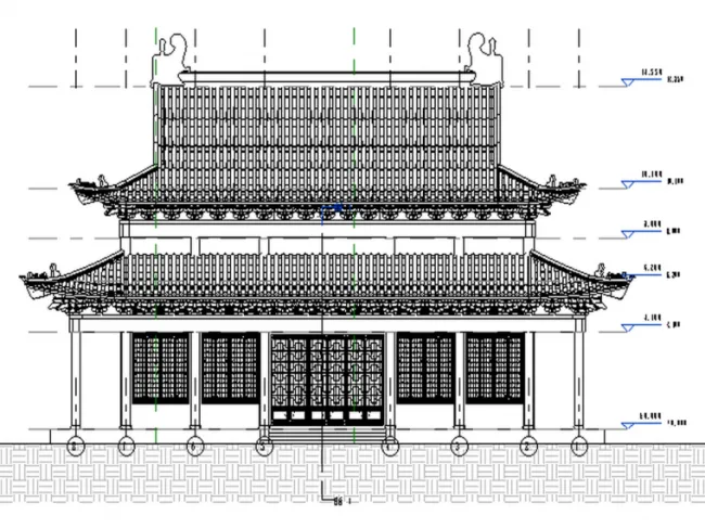BIM Data | BIM Model - Revit Model - Jindian Ancient Architecture BIM Model