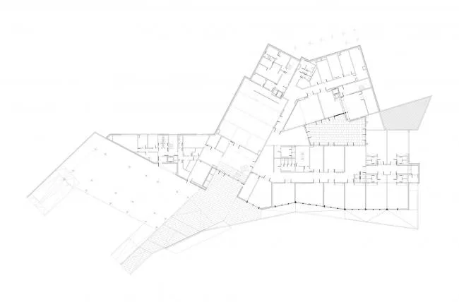 BIM Architecture | Nesting Triangular Grass Slope Top 'Small House' - East Latvia Creative Service Center/SAALS