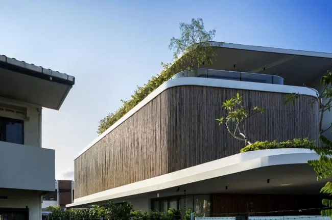 BIM Architecture | Modern Home in the Tropics: "Bamboo Curtain" Residence
