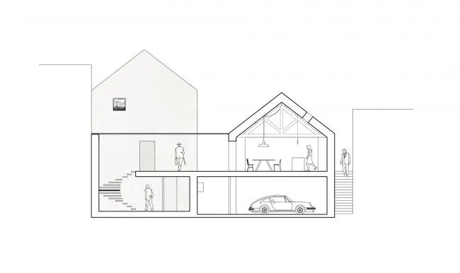 BIM Architecture | A playful white small house: Prague Vacation Home/Atelier 111 Architekti