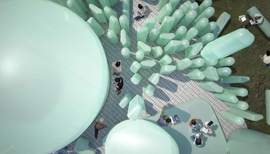 BIM Architecture | SKNYPL Designs Inflatable Roof Garden for Seoul