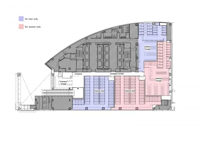 BIM Architecture | Nine Hour Capsule Hotel/Narise Inoue Architectural Design Firm