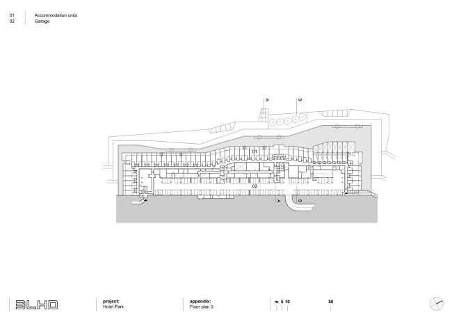 BIM architecture | Winding and folding, enjoying the sea and sky in one color: Rovini Park Hotel/3LHD