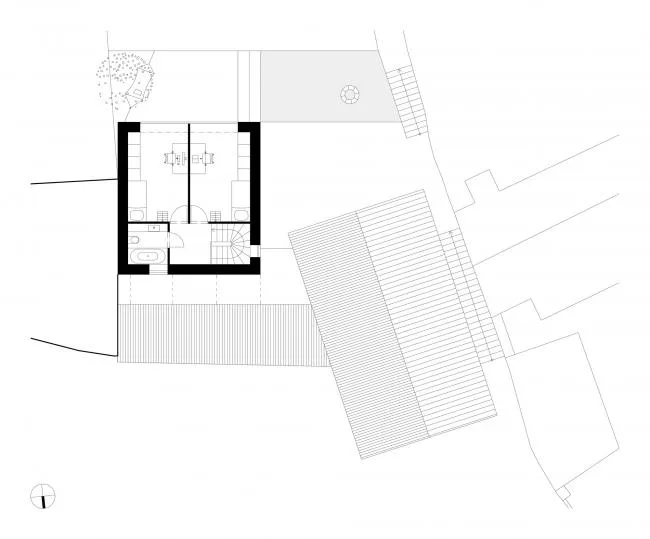 BIM Architecture | A playful white small house: Prague Vacation Home/Atelier 111 Architekti