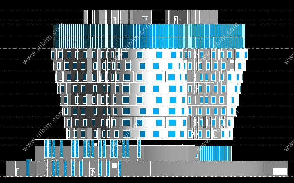 Hotel BIM project model complete set of materials (civil engineering model+equipment model+pipeline integration), Revit building structure HVAC electrical water supply and drainage MEP