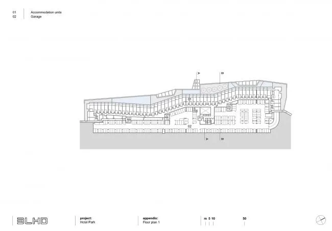 BIM architecture | Winding and folding, enjoying the sea and sky in one color: Rovini Park Hotel/3LHD
