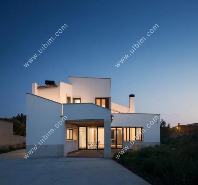 BIM Architecture | Scattered Landscape Windows Outline Mountains and Wilderness Landscape Paintings: MM Residential/Salv à Ort í n Arquitectes
