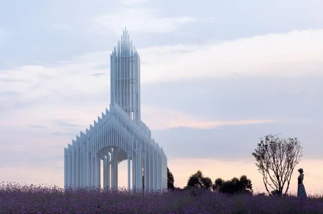 BIM Architecture | Chengdu Sino French Science and Technology Park Church, integrated into Purple Lavender Manor
