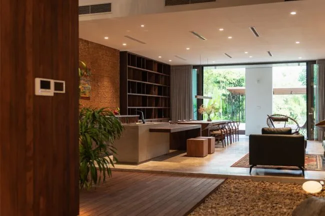 BIM architecture | Creating an indoor courtyard under arched windows and corridors: Vietnam AD8 Villa/Nemo Studio