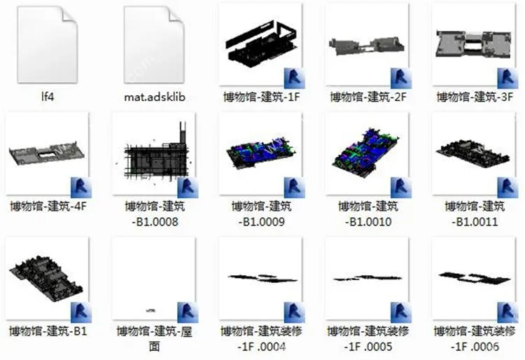 Complete set of BIM model materials for museum projects (including civil engineering models and equipment models), Revit building structure HVAC electrical plumbing MEP