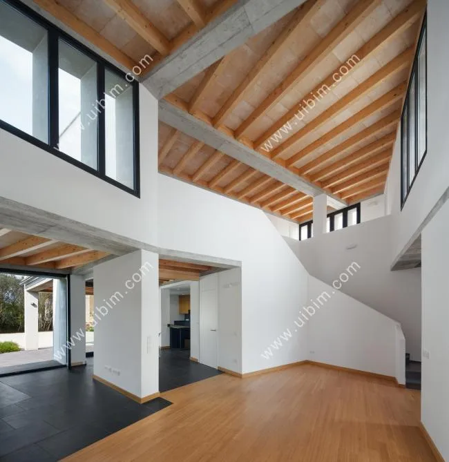 BIM Architecture | Scattered Landscape Windows Outline Mountains and Wilderness Landscape Paintings: MM Residential/Salv à Ort í n Arquitectes