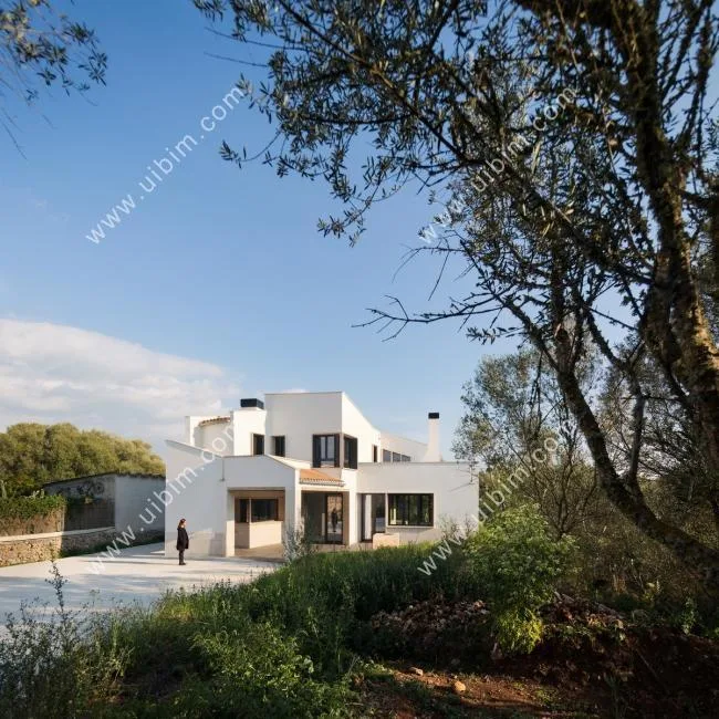 BIM Architecture | Scattered Landscape Windows Outline Mountains and Wilderness Landscape Paintings: MM Residential/Salv à Ort í n Arquitectes