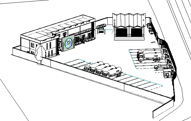 BIM Data | Revit Model - Gas Station Service Area BIM Model