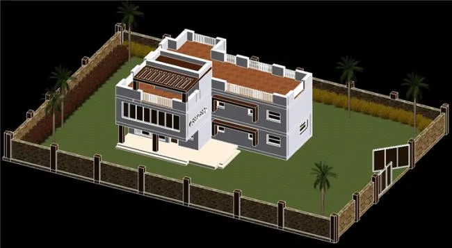 BIM data | Revit model - two-story detached villa