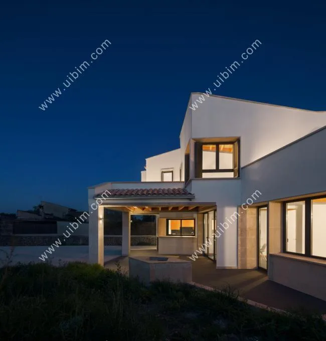 BIM Architecture | Scattered Landscape Windows Outline Mountains and Wilderness Landscape Paintings: MM Residential/Salv à Ort í n Arquitectes