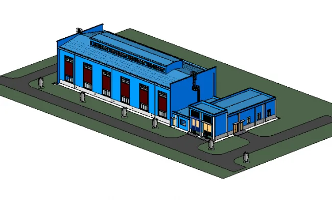 BIM Data | Revit Model - BIM Model for Air Compression Station Project.rvt