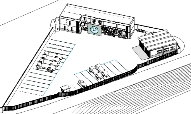 BIM Data | Revit Model - Gas Station Service Area BIM Model