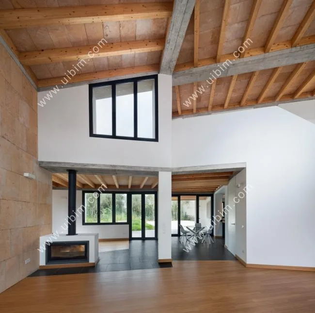 BIM Architecture | Scattered Landscape Windows Outline Mountains and Wilderness Landscape Paintings: MM Residential/Salv à Ort í n Arquitectes