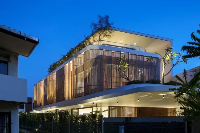 BIM Architecture | Modern Home in the Tropics: "Bamboo Curtain" Residence