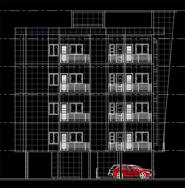 BIM Data | Revit Model - Four story Apartment Model