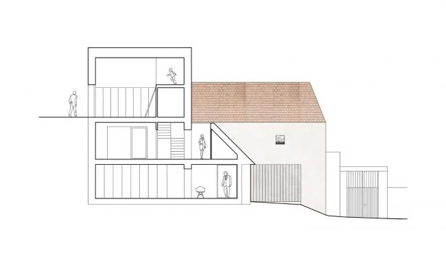 BIM Architecture | A playful white small house: Prague Vacation Home/Atelier 111 Architekti