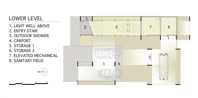 BIM Architecture | Aerial Volume Created by Tall Pile Foundations - Northwest Port Residence/Bates Masi Architects