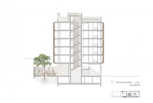 BIM Architecture | Light and Shadow Circulation Brings Warm Texture - Four Friends Apartment in Spain