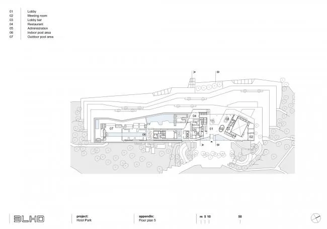 BIM architecture | Winding and folding, enjoying the sea and sky in one color: Rovini Park Hotel/3LHD