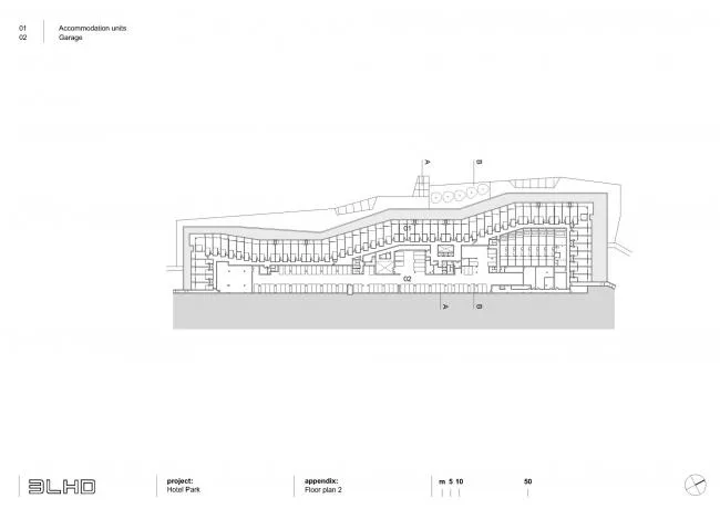 BIM architecture | Winding and folding, enjoying the sea and sky in one color: Rovini Park Hotel/3LHD
