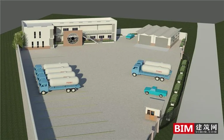 BIM Data | Revit Model - Gas Station Service Area BIM Model