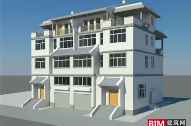 BIM Data and Revit Model: Detailed Townhouse BIM Design-BIM WORLD