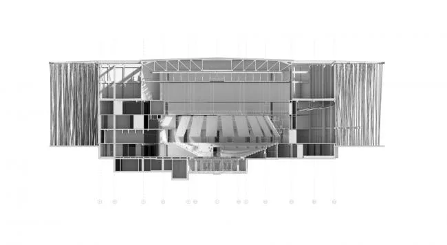 BIM Architecture | "Bamboo Forest" Walk: the Taihu Lake Lake Theater/SCA | Steven Chilton Architects