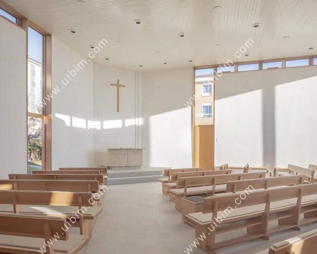 BIM architecture | Diagonal construction of lightweight 'wings': Swiss New Apostolic Church/Localized Architecture