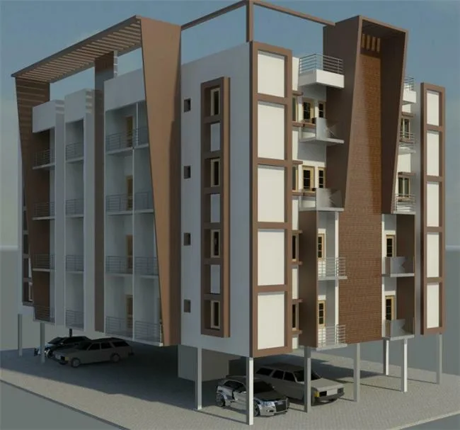 BIM Data | Revit Model - Four story Apartment Model