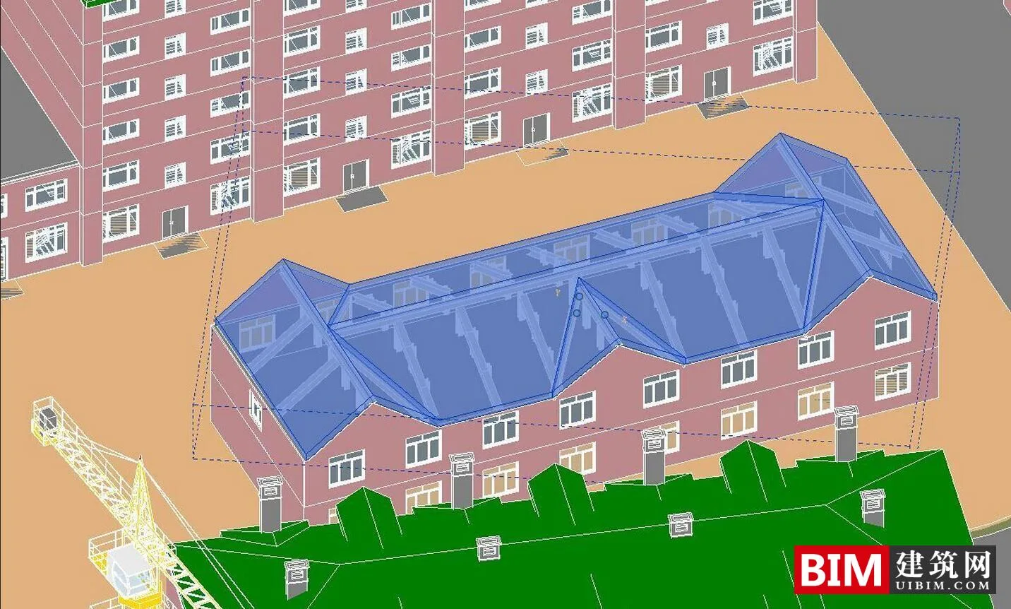 BIM Data | Revit Model - Residential Project Construction Site Simulation BIM Model