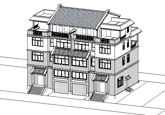 BIM data | Revit model - BIM model of townhouse